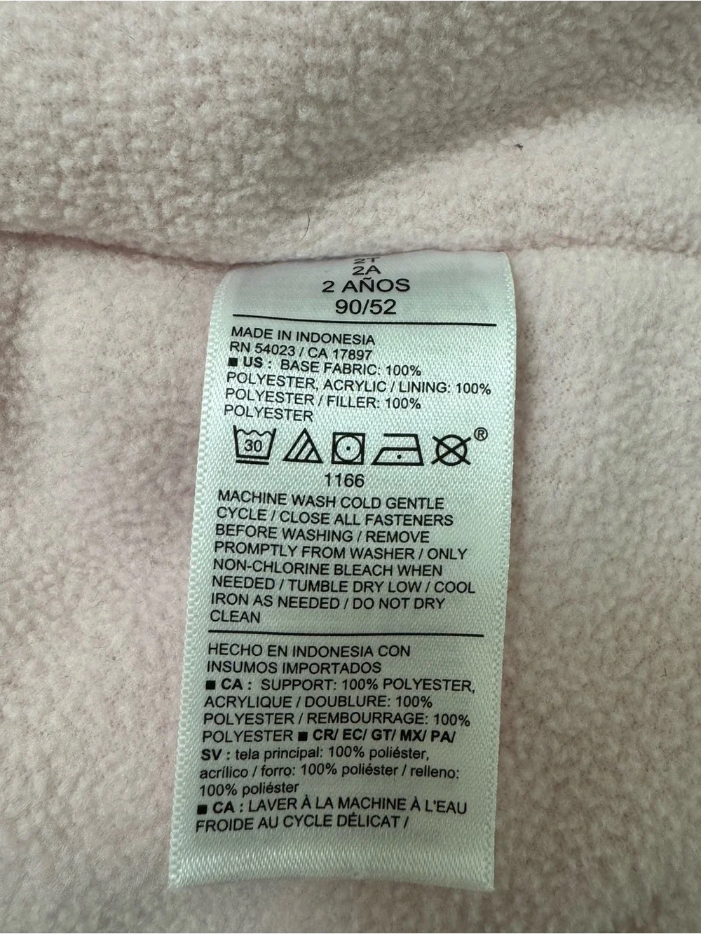 Old Navy Girls Winter Coat Pink Hearts Water Resistant Pockets 2T